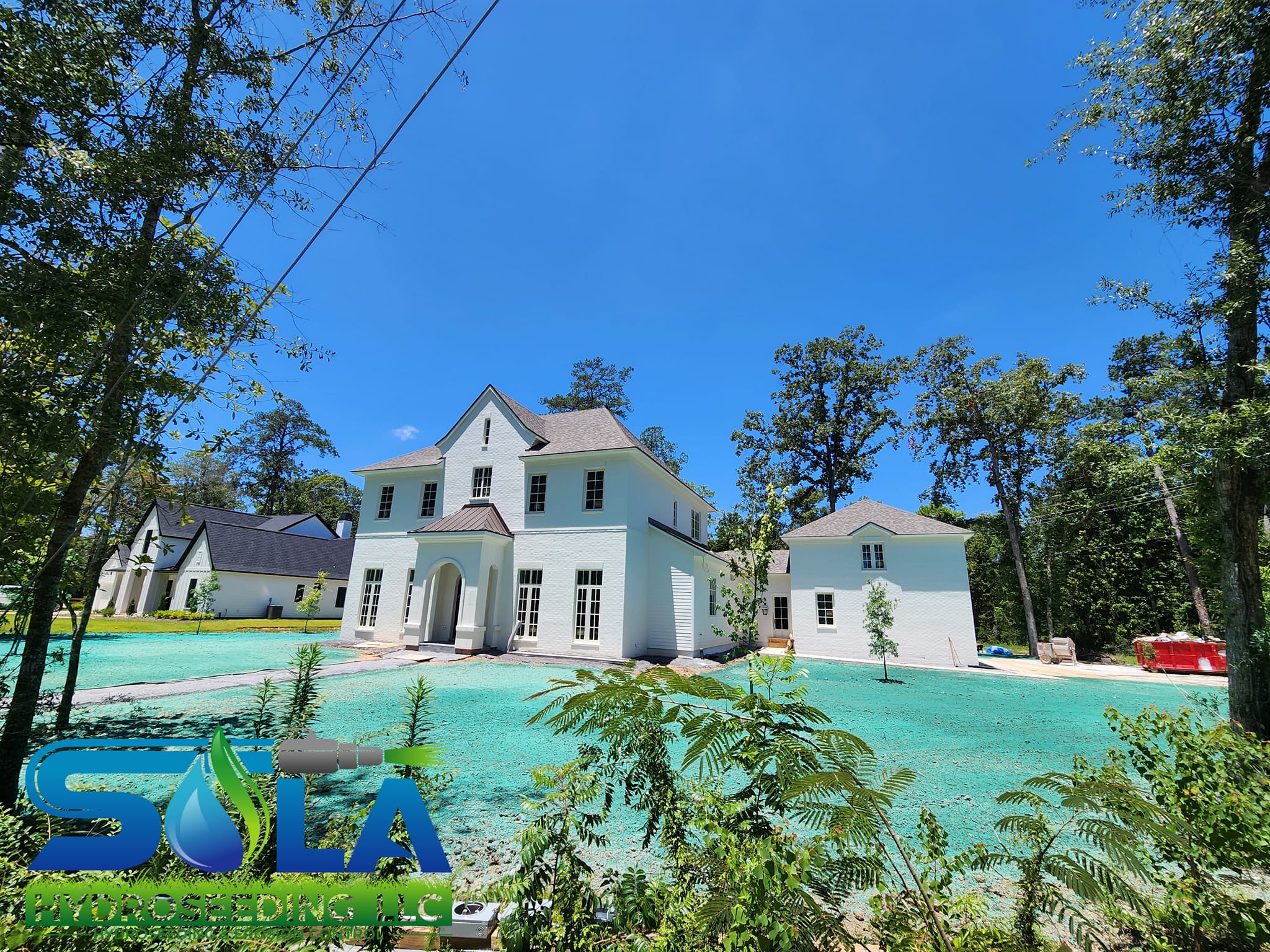 Established green lawn at a completed Mandeville-area home
